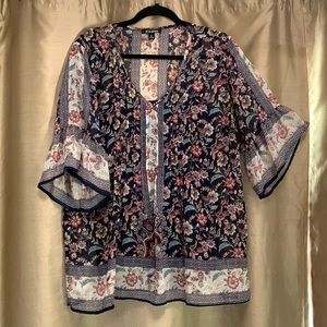 Colorful floral patterned shirt